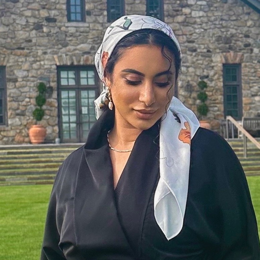 Floral Satin Scarf